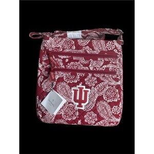 Vera Bradley Women's Cotton Collegiate Triple Zip Hipster Crossbody Purse Mul...